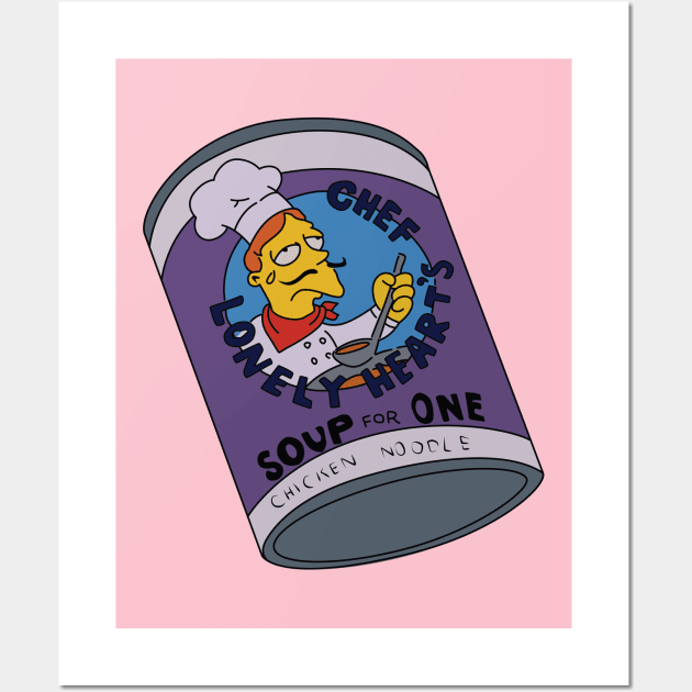 Chef Lonely Heart's Soup for One Wall Art by saintpetty